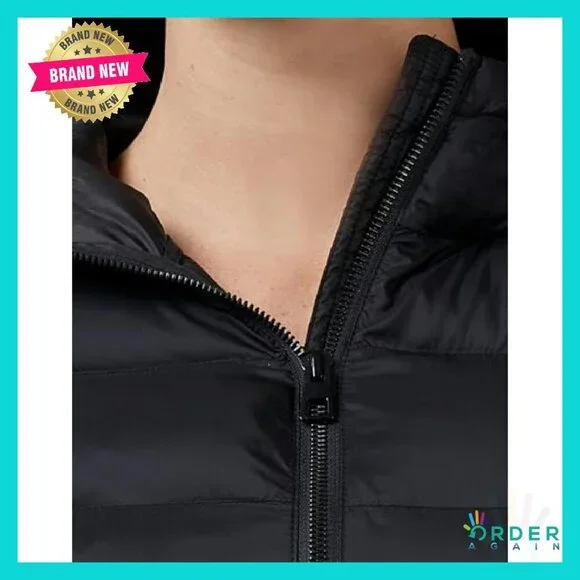 Lightweight Packable Hooded Puffer Jacket Water Resistant Travel Minimal